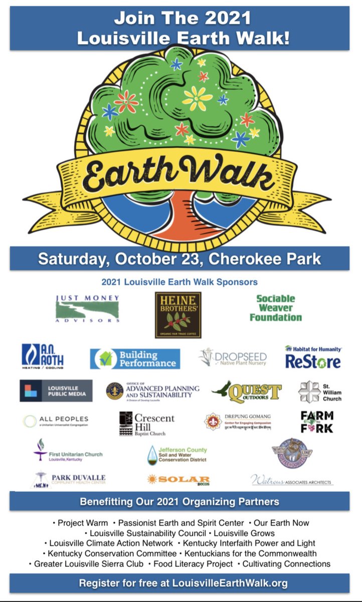 project_warm's tweet photo. Project Warm is partnering with the 2021 Louisville Earth Walk! We are encouraging you and your family to walk at the Earth Walk which is on Oct. 23rd at 9 am. 
THE FIRST 100 PARTICIPANTS will receive a free coffee from @HeineBrosCoffee a free donut from @NorthLimeOldLou! https://t.co/4TE1atesdh