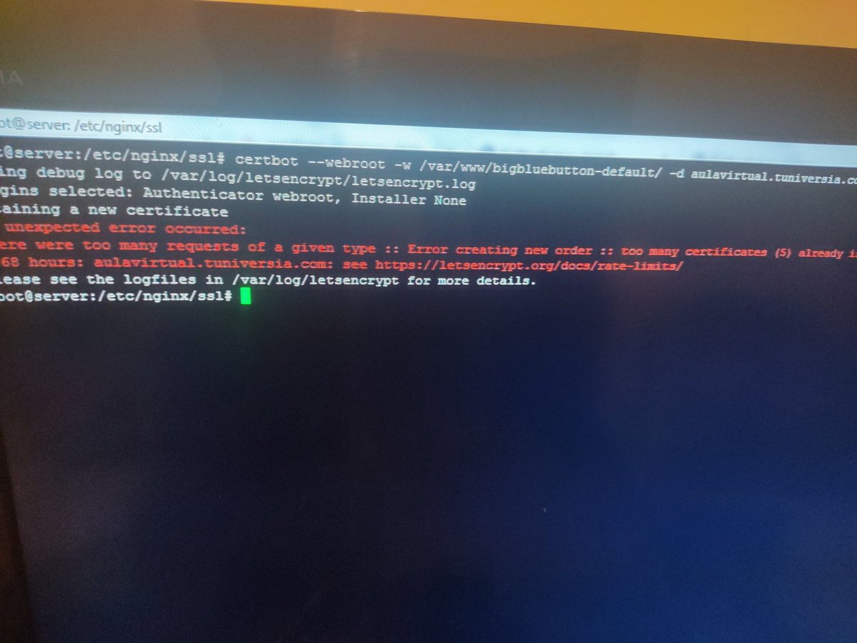 murillomi's tweet photo. @letsencrypt está es el error https://t.co/Mq8mWnmbet