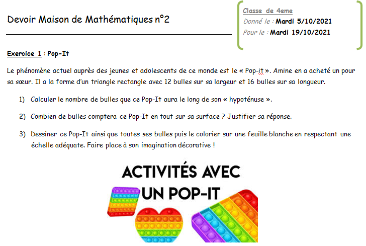jo_vhm's tweet photo. On recommence à surfer sur les nouvelles tendances... C'est l'heure des maths et des Pop-It !
#popit #profs #maths #collège #apprendrensamusant https://t.co/lGfQtsi29k