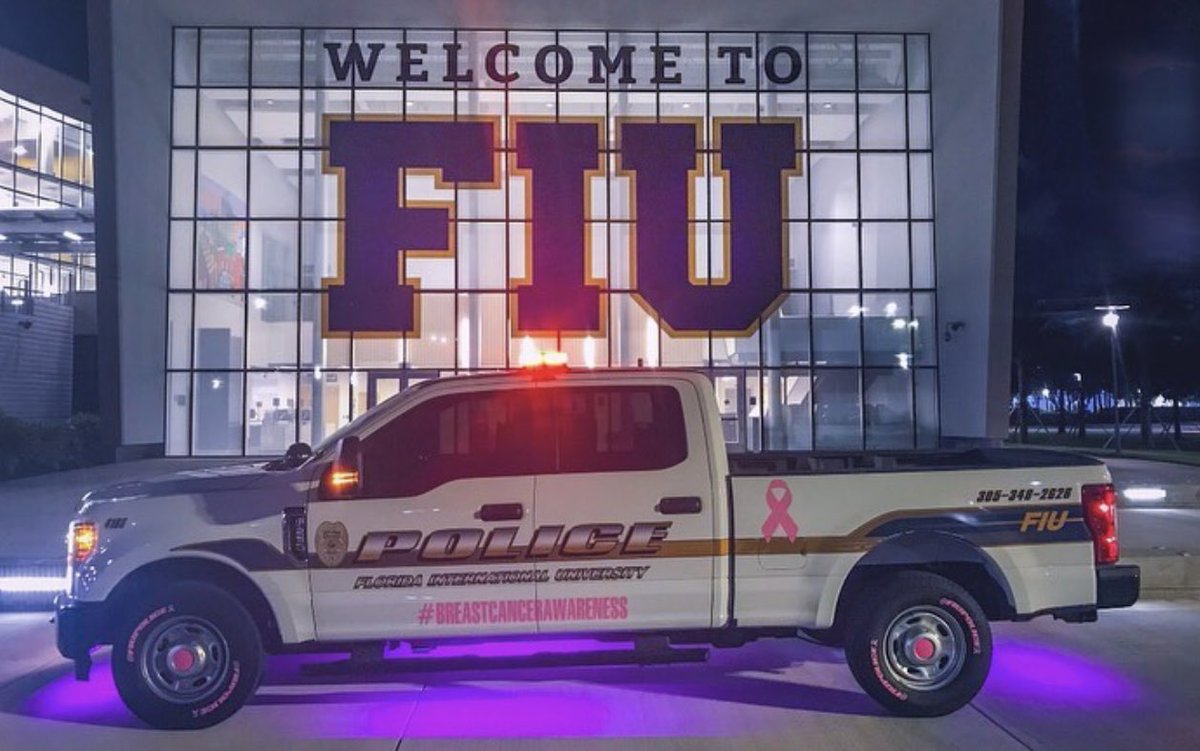 FIUPOLICE's tweet photo. #FIUPOLICE is going PINK 👛👚🌸🎀 in support of Breast Cancer Awareness Month 💖💙💝 #BreastCancerAwarenessMonth #breastcancerawareness #pinkforbreastcancer #findacure https://t.co/5nMxNNjO5B