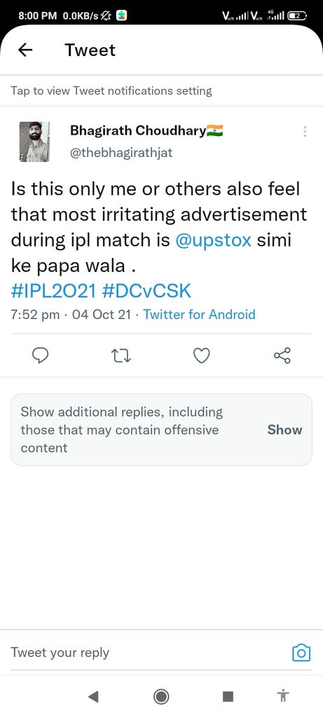 kkgodara2000's tweet photo. @thebhagirathjat @upstox @Upstox Sounds Offensive https://t.co/CTQGVbRaek