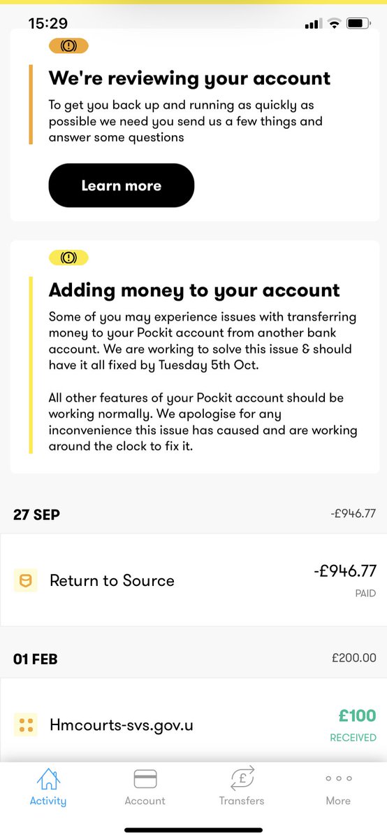 jaykizza's tweet photo. @PockitUK It’s been a week since MY MONEY left my old pockit account , why have I still not received it ? https://t.co/RXD7dKDb5t
