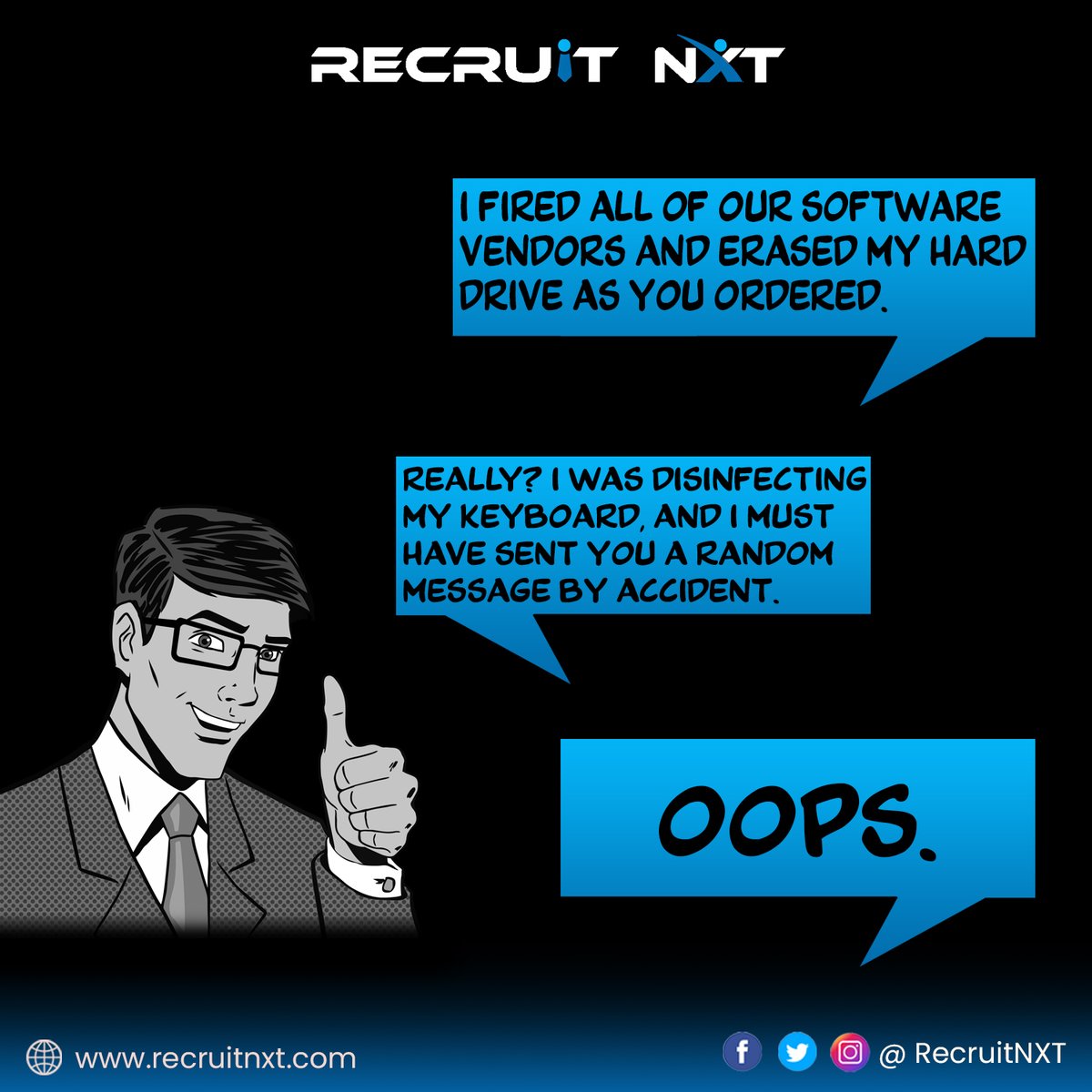 recruitnxt's tweet photo. Don't take decisions in anger. Be calm and composed because, in business, one wrong step can ruin everything.
#recruitnxt #recruitment #hiringstartsfromhere #dilbert #dilbertcomics #SimplyDiwali #AnnaattheAnnaatthe https://t.co/fTEm9nCNAy