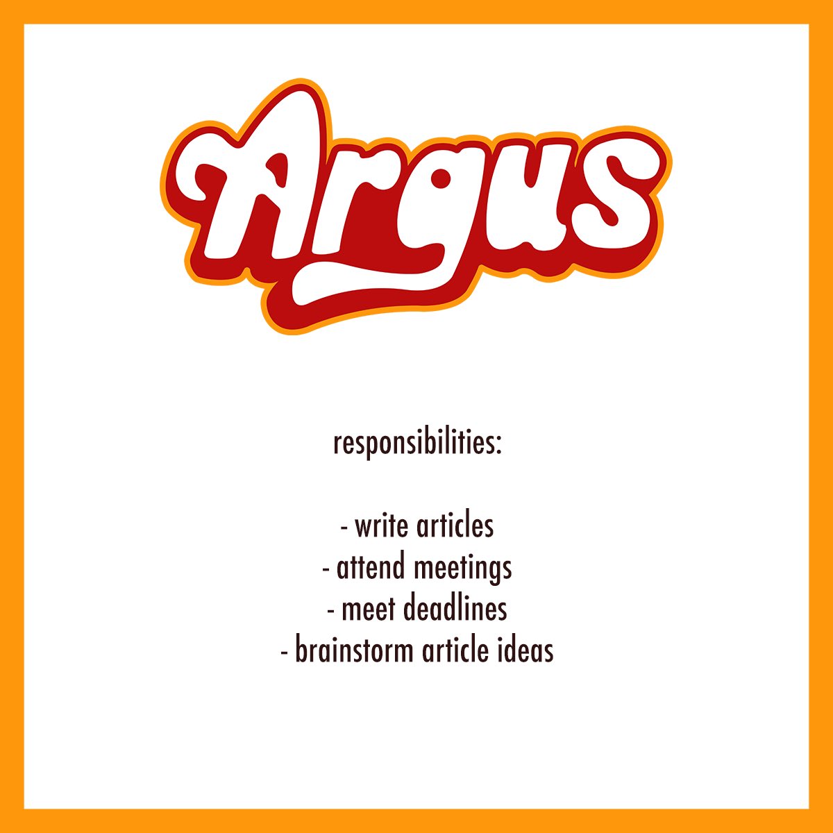 TheArgusNews's tweet photo. We’re hiring! Email theargus@lusu.ca . https://t.co/58ZCq9RWgq
