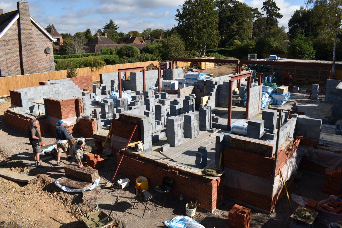 Works by Construct 10 progressing well in the autumn sun at Lavant Road in Chichester on MHA’s scheme of high quality apartments and houses for our valued and long standing client Elberry Properties Limited