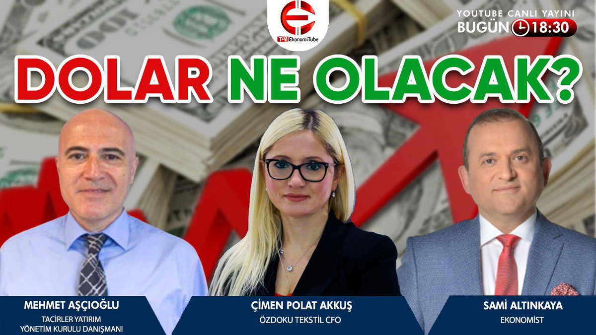 ekonomiekrani's tweet photo. @TACIRLERYATIRIM YÖNRTİM KURULU Danışmanı Mehmet AŞÇIOĞLU @ozdokutekstil CFO @cimenpolat ile 18:30 da YouTube kanalımızda Canlı Yayındayız!

⏰ 18:30‼️

🎦  YouTube//EkonomiTubeTV

📍Link⤵️
 https://t.co/t7fqR2kw1E

🛎 ABONE OL, BİLDİRİMLER AÇ 🙏🏼

#EKONOMİ #dolar #kur #lira https://t.co/nDHdyibSSy