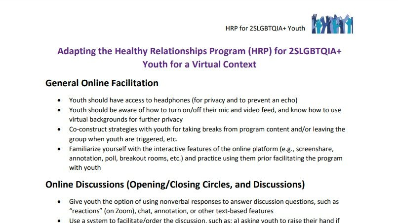 westernuCSMH's tweet photo. 💥UPDATED RESOURCE💥
This 67-page resource is a guide to "Adapting the Healthy Relationships Program (HRP) for 2SLGBTQIA+ Youth for a Virtual Context" #HRPfor2SLGBTQIAYouth #CSMHRISER
Access the resource here: https://t.co/TbEKRdo3A7 https://t.co/cmU3ozcutN