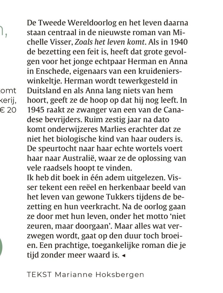 Heel fijne woorden over mijn nieuwe boek in Nederlands Dagblad van afgelopen weekend. Dank je wel ⁦<a href="/MarianneHox/">Marianne Hoksbergen-van Egmond</a>⁩ 🍀