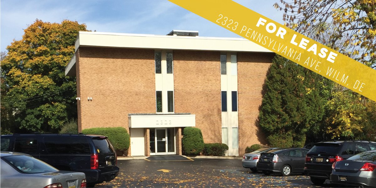 PWACommercial's tweet photo. Featured Listing | 1,740 - 2,982 SF of general/medical office space available for lease in the Dravo building at 2323 Pennsylvania Avenue in #Wilmington, DE. Off-street parking. Monument signage. More info: https://t.co/NY34MR8iw5. #delawarecre #optionsinde https://t.co/yMGZyNRgIp