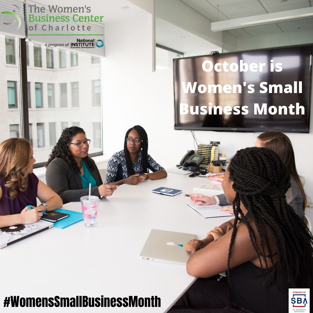 WBCCharlotte's tweet photo. October is Women's Small Business Month!
#wbccharlotte #womensmallbusinessmonth #womeninbusiness #entrepreneur #womenentrepreneur #sbanc #sba #ncimed #cltbiz #cbrbiz https://t.co/vRFeet9zuz