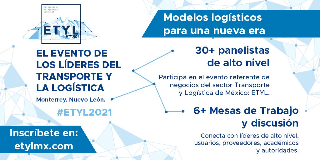 Los próximos 14 y 15 de octubre asistimos al #ETYLT21 organizado por <a href="/GrupoT21/">Grupo T21</a> en Monterrey. Inscríbete y participa en este evento referente de negocios del sector #transporte y #logística de México. hubs.la/H0YJ4Rg0