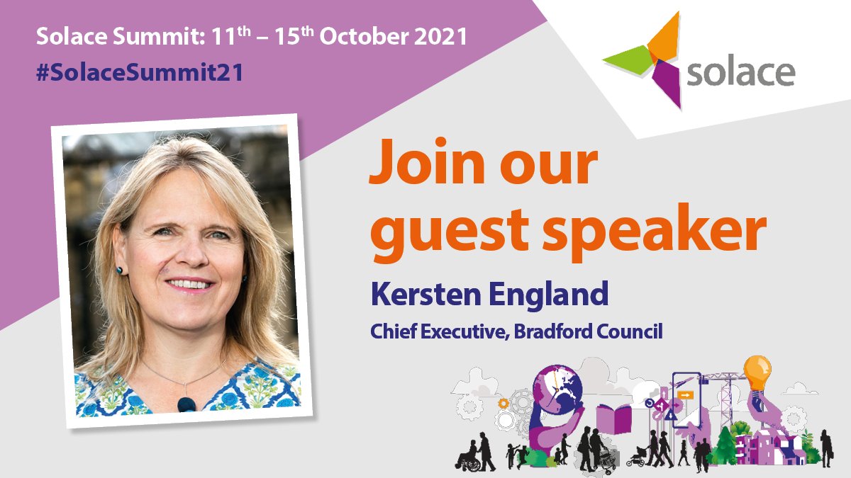 As CEX of one of the most dynamic &amp; entrepreneurial cities in the UK, @kersten_england aims to deliver innovative sustainable growth in <a href="/bradfordmdc/">Bradford Council</a> earning a her CBE last year. She joins us at #SolaceSummit21 to talk #LevellingUp bit.ly/2Y8Hnlm