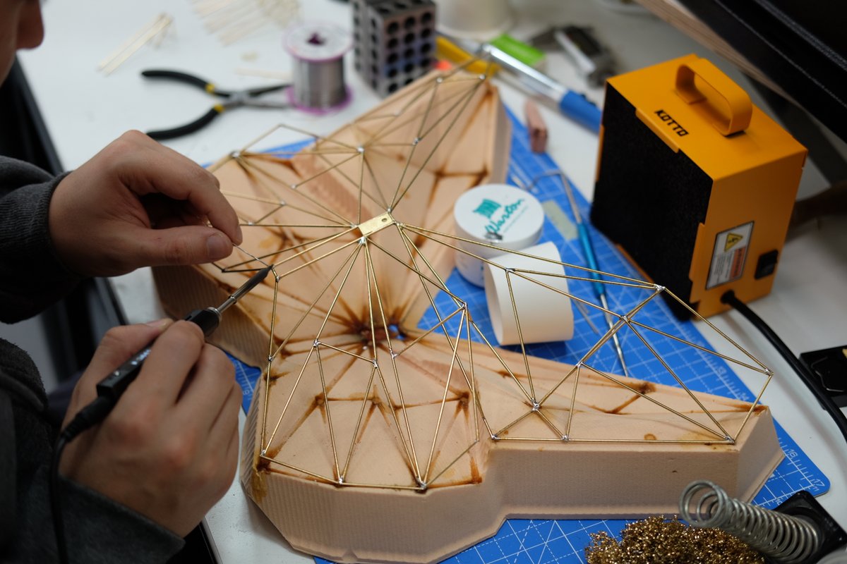 Amalgammodels's tweet photo. The @expo2020dubai is in full swing we wanted to show a few imags of some butterflies we created. Designed by @acrylicize they form part of the story within the @FosterPartners designed Alif Mobility Pavilion. #wearemakers #acrylicize #expo2020 #dubai #normanfoster #butterflies https://t.co/UXAuNNB7mm