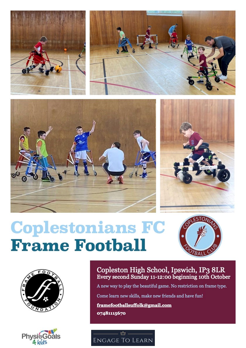 SuffolkFA's tweet photo. ⚽ FRAME FOOTBALL ⚽
🏟️ Copleston Sport Centre
📅 Every second Sunday 
✅ Starts Sunday 10th October
🕚 11am - 12pm
A new way to play the beautiful game! Learn new skills, make new friends &amp; have lots of fun!
No restriction on Frame type!

Contact - framefootballsuffolk@gmail.com https://t.co/eckvHJ1LLk