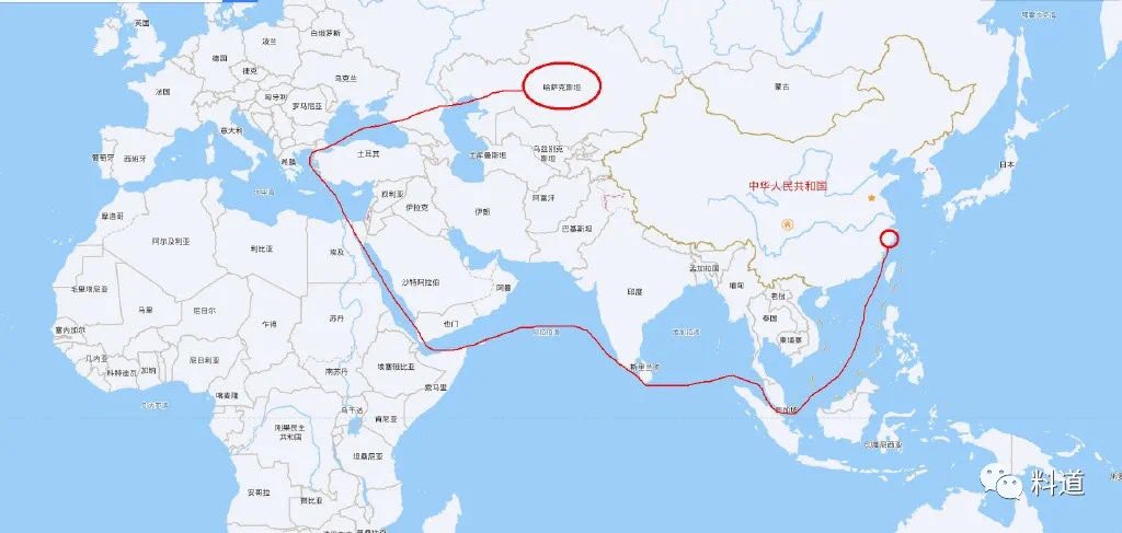 🚢 Coal from Kazakhstan to Zhejiang province in eastern China

15700 km in 30 days (8501 Nautical mile)

mp.weixin.qq.com/s/_gTo2c-j7BXh…