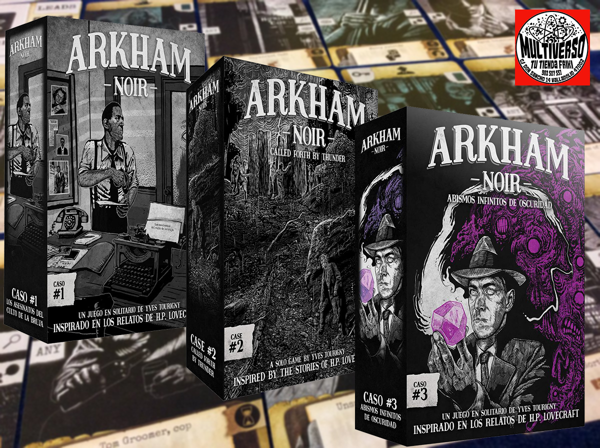 multiversofriki's tweet image. Ya disponibles los tres casos de #arkhamnoir 
Tres juegos de cartas para solitarios que buscan adentrarse en los extraños casos inspirados en los relatos de H.P. #Lovecraft reinventados como historias detectivescas de novela negra.
Gran rejugabilidad.
@Ludonova