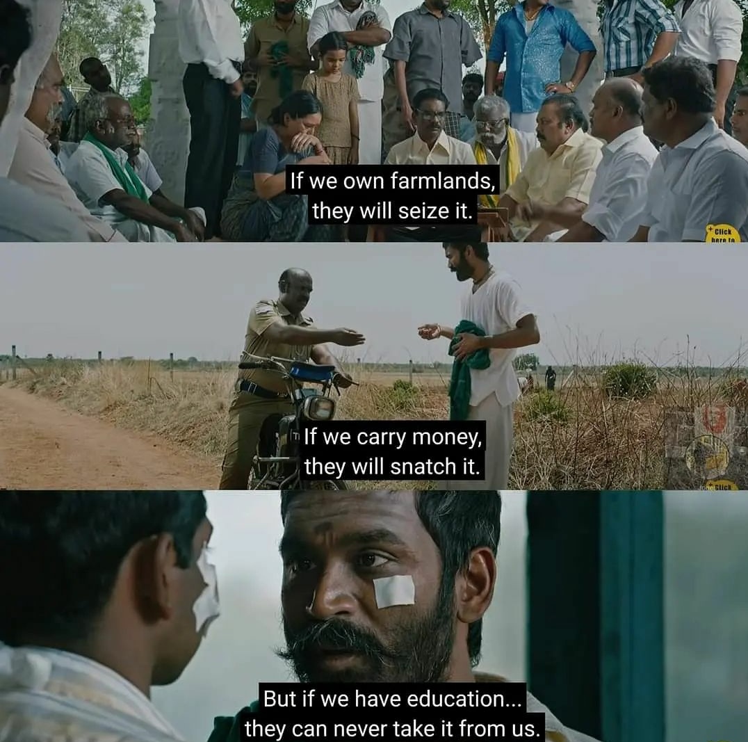 VCDtweets's tweet photo. The motive of this film is the major reason for its world wide reach ❤️
The way #Dhanush holds the entire movie with that final smile ❤️❤️
#2yearsofasuran #2YearsOfMegaBBAsuran #VetriMaran #GVPrakash https://t.co/l59q6jDUJ8