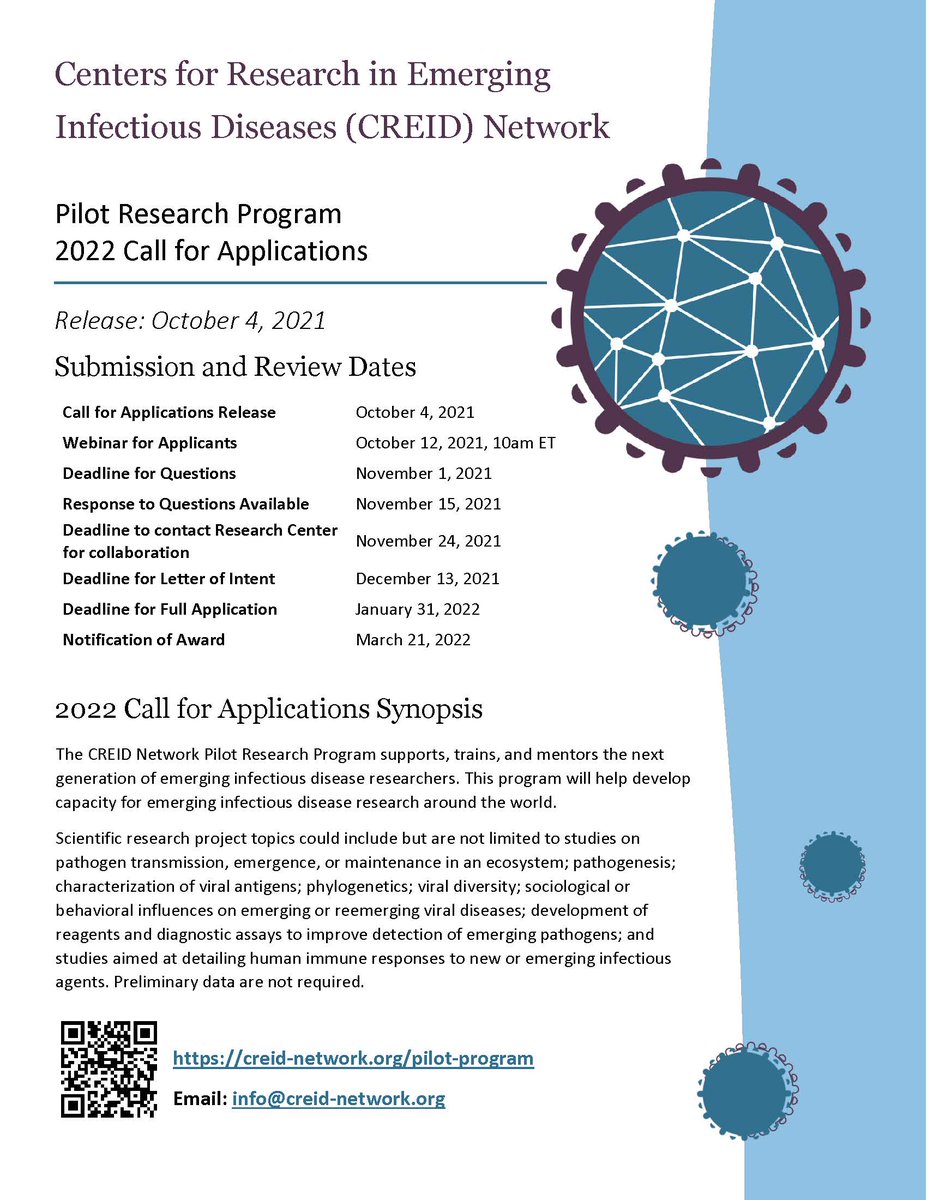 Launched! CREID Network Pilot Research Program 2022 Call for Applications. Please visit the website for more information: creid-network.org/pilot-program
