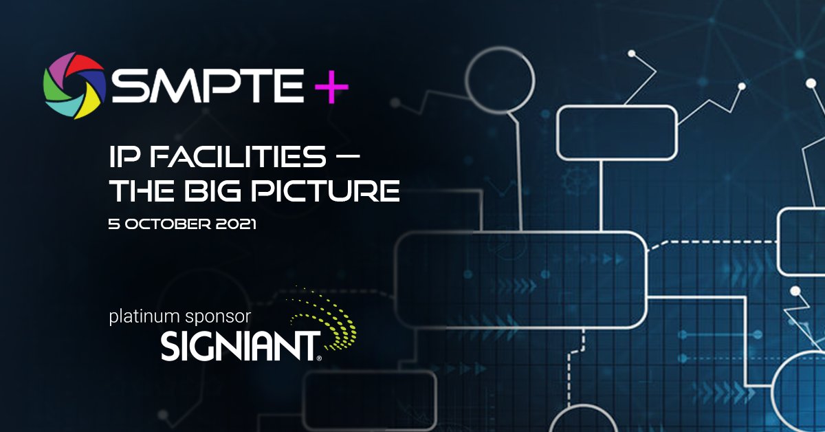 Signiant's tweet image. TOMORROW!  @smpteconnect's "IP Facilities — The Big Picture." This Signiant-sponsored event showcases an industry conversation about where we are going on our journey towards an IP future.

#IPBroadcasting #ST2110 #broadcastmedia

Free for SMPTE members! ow.ly/rc5450Gi33Y