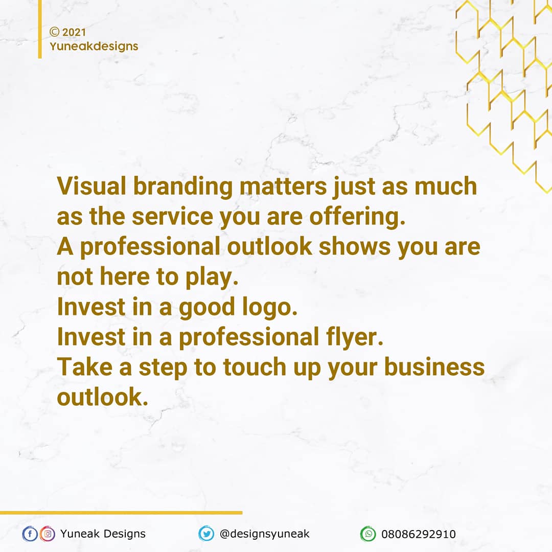 DesignsYuneak's tweet photo. Visual branding is just as important as the service you offer. Don't overlook it
#business #monday #GraphicDesigner #GraphicVisuals #graphicsdesign #graphics #yuneakdesigns https://t.co/fEcVXJDUBh