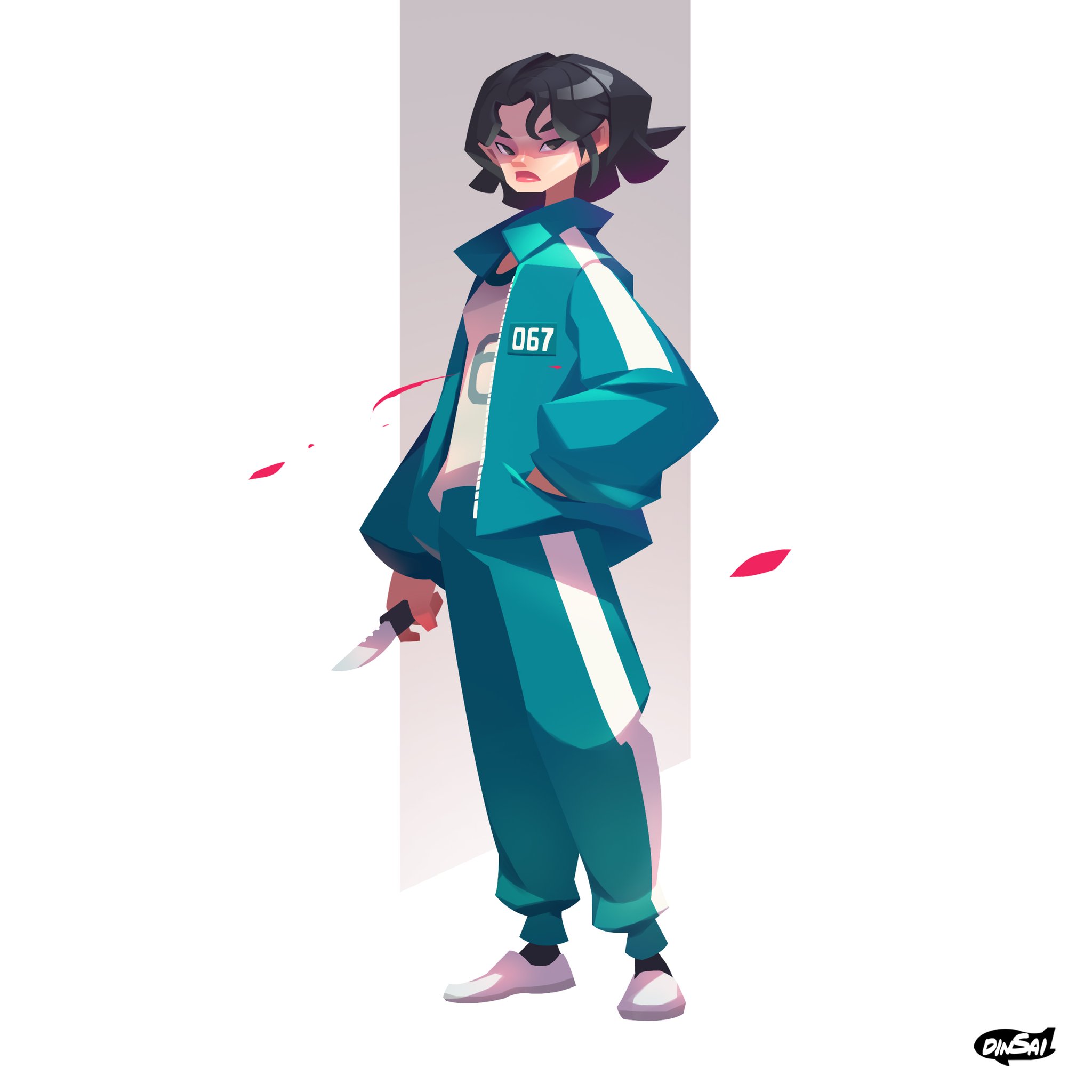 Chanin on Twitter: "Fan art time. [number067 from Squid Game] #SquidGame  #squidgamenetflix #squidgamefanart #Saebyeok #saebyeokfanart  https://t.co/6oUVwMllR3" / Twitter