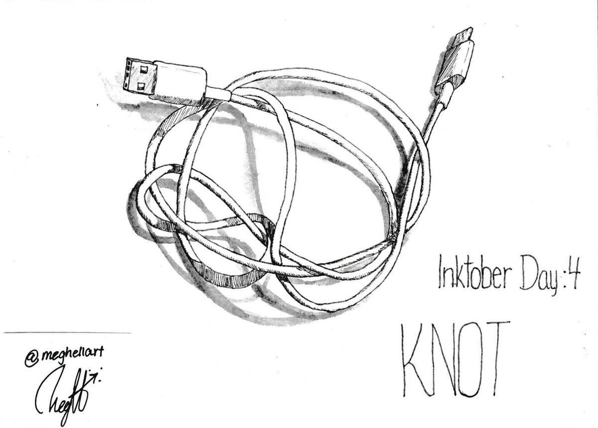 Inktober Day 4 : KNOT

Cable knots have got to be the most annoying kind of knots after hair knots.

#inktober #inktober2021 #inktober2021day4 #knot  #cableknot 
#inkart #inkartwork