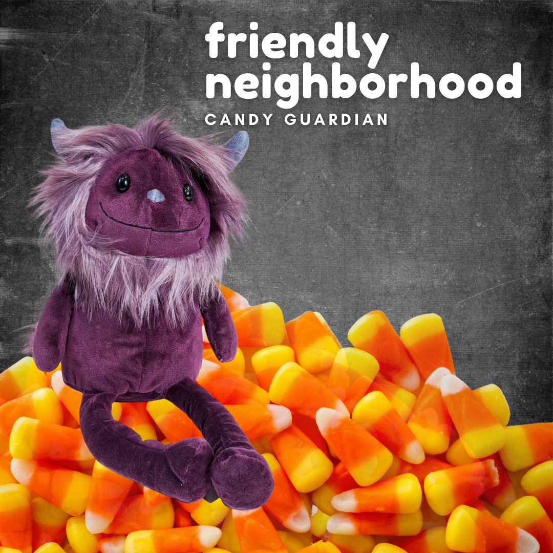 TheLibraryStore's tweet photo. The long-awaited return of our favorite purple monster has occurred! Finally, our candy stashes are safe. #halloween #monster #friendlymonster #plushy #gibbles https://t.co/awKII1CYpp