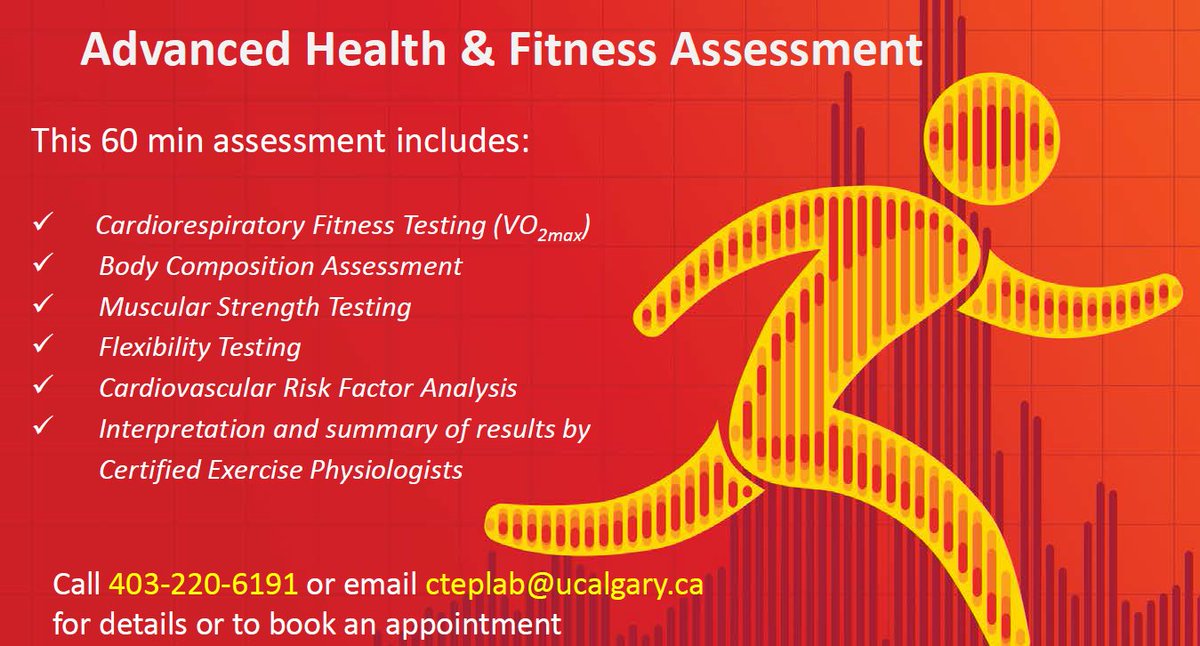 The Advanced Health and Fitness Assessment is a comprehensive evaluation that provides valuable information on your current health and fitness status. For details or to book an assessment, contact the CTEP Lab at cteplab@ucalgary.ca or (403) 220-6191