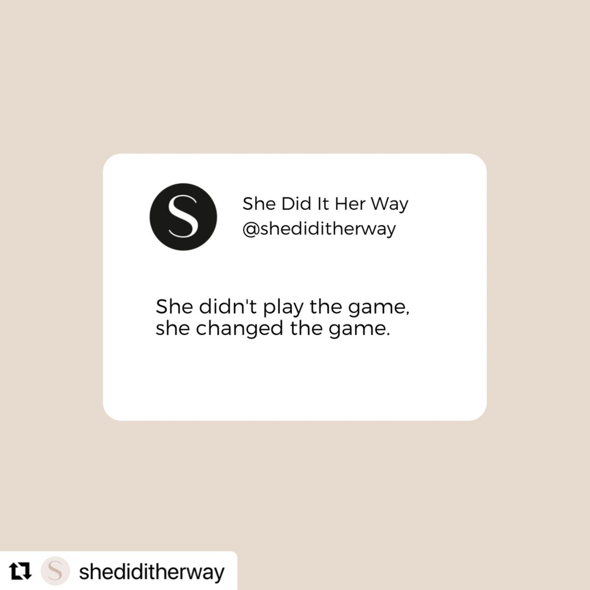 Don't be afraid to change the rules.

#MondayMotivation #SheDidItHerWay #podcastinfluencer #bosslady #blogsociety #influencenetwork #gritandvirtue #ladyboss #makersgonnamakeit #colorventures #SHE #Abmcrafty #madetomatter #creative
