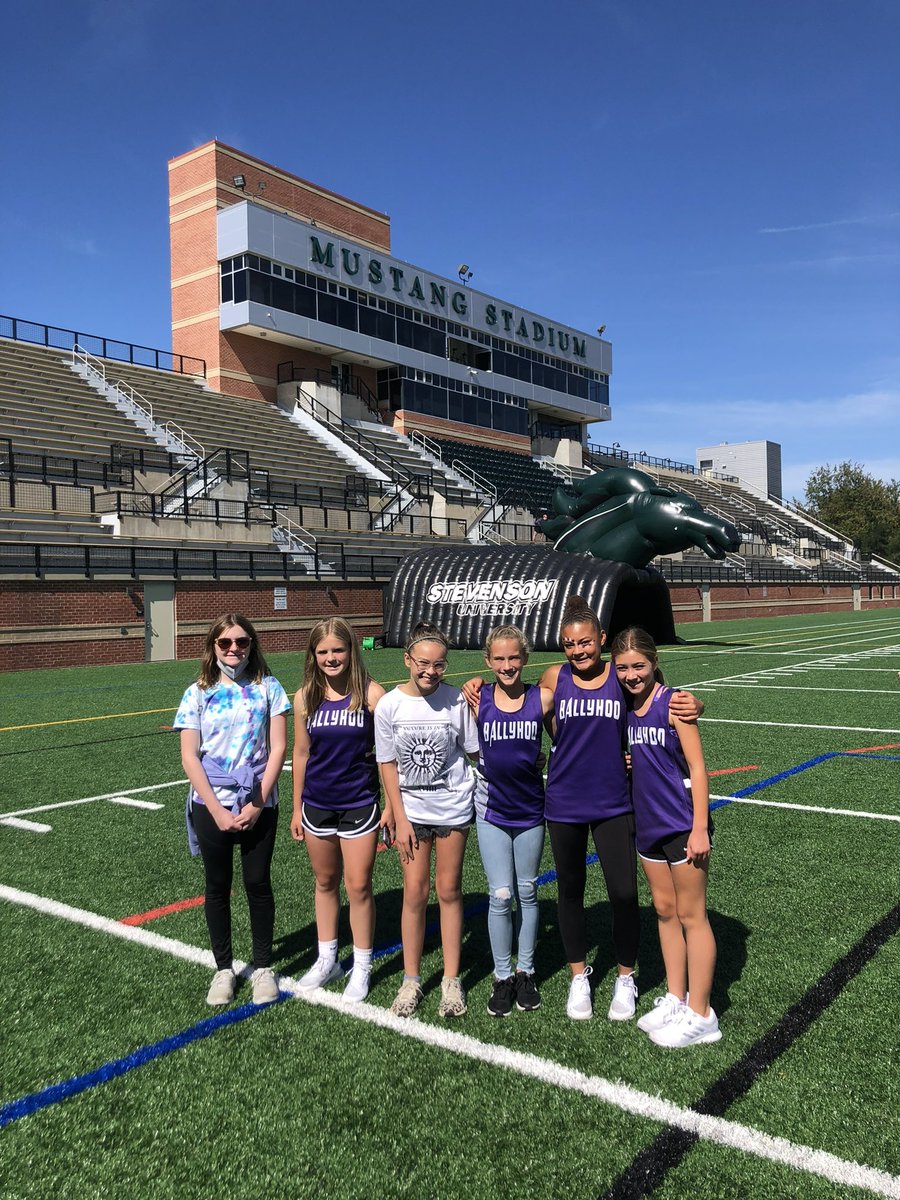 This past weekend Coach Ashley took some U14 Ballyhoo girls to the Stevenson game yesterday! Coach Martin even let them visit the locker room during pregame! SO COOL! 💜 #ballyhoo #fieldhockey