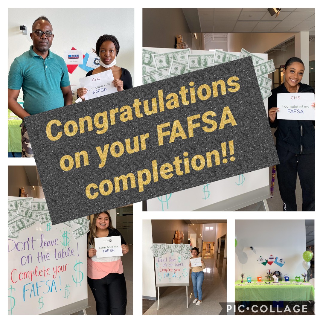 Thank you to all who came out to our FAFSA/TASFA Event on Saturday. We are so proud of you for completing your FAFSA/TASFA! We wish you much success in your post-secondary endeavors!!