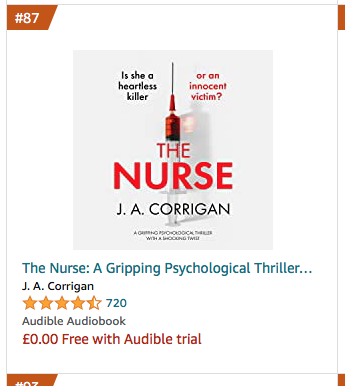 juliannwriter's tweet photo. Woo hoo! 
The audible edition of #TheNurse is in the top 💯in Psychological Thriller fiction today 
 Available here 👉💉https://t.co/UnJMPnbNMT
@ThePSAA @canelo_co 
#Audible #PsychologicalThriller #CrimeFiction #Suspense #MYSTERY https://t.co/rVwIpO2ujx