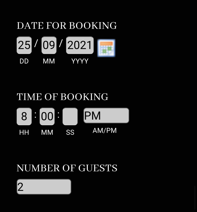 erhannah's tweet photo. i just wanna talk to the frontend dev who made me add the time _with seconds_ to my restaurant reservation https://t.co/0hkmCTexe7