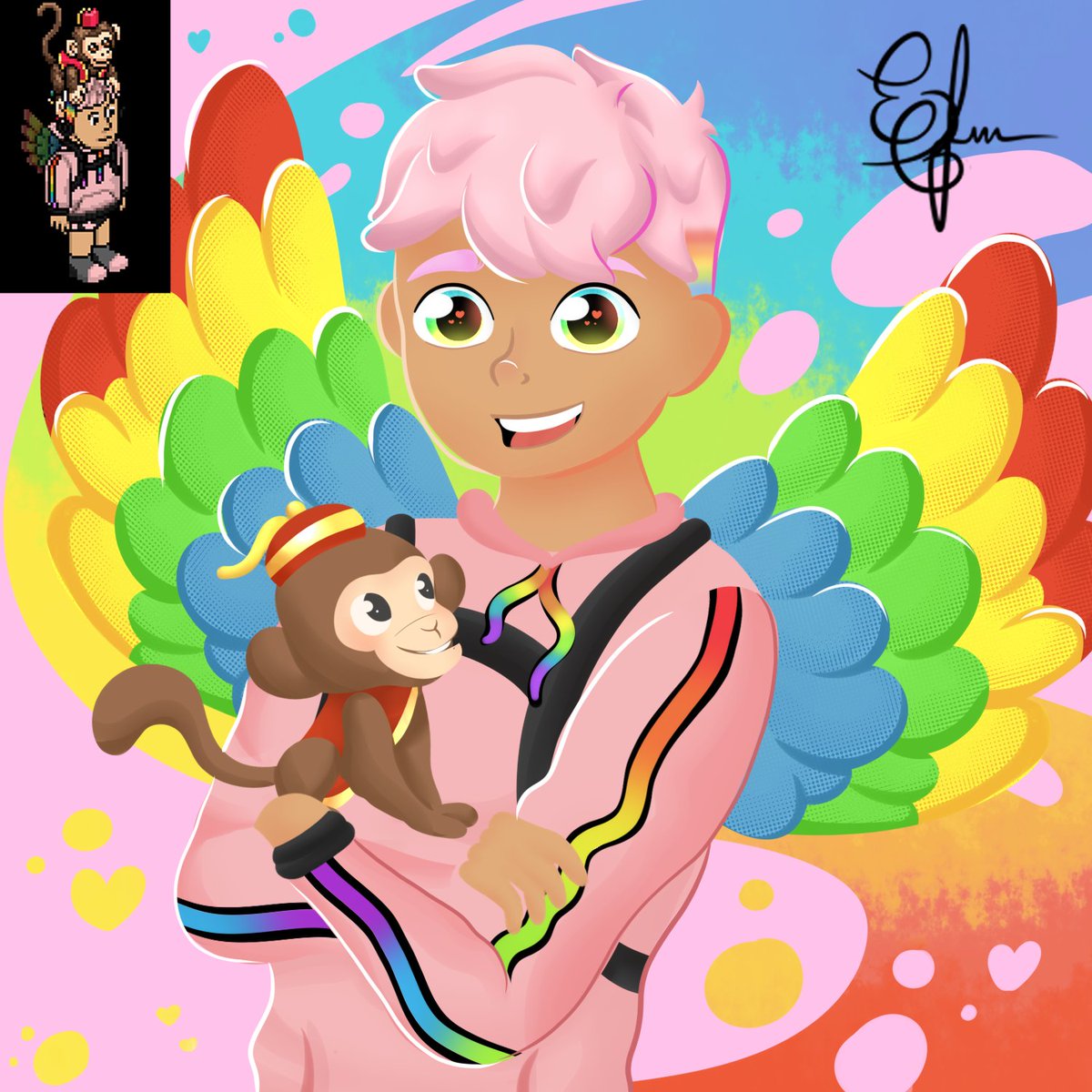 🌈Comisión para @BrandoHabbo terminada🌈💕

🔸Comisiones abiertas ✨ pide la tuya al dm💕🌈
🔸Me ayudarías mucho con tu RT♻️