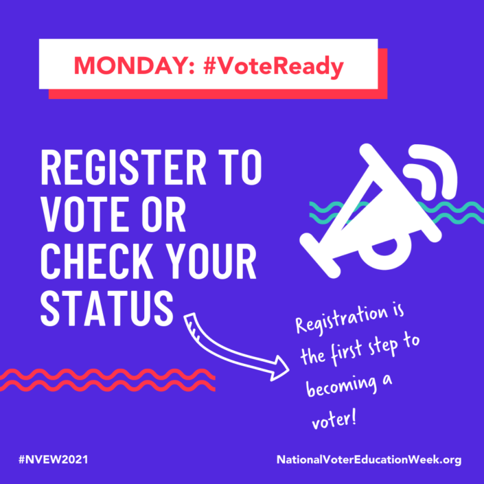 FrostburgCivic's tweet photo. Happy Monday and Happy National Voter Education Week, Bobcats! NVED has created a checklist to help you get #VoteReady for future elections. Mark that you're registered to vote off of your checklist today! https://t.co/pTXTkoEHOY