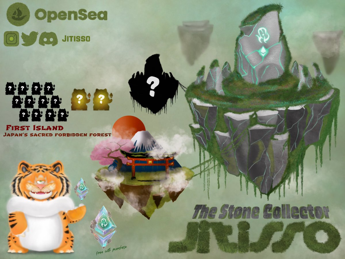 The Stone Collector is dropping 1 more stone tomorrow #005 (the stone of kitsune) 
Currently island: Japan’s sacred forbidden forest #004-#018

opensea.io/collection/jit…

#nftcollector #nft #NFT #NFTCommunity #NFTdrop #nftart #NFTTHAILAND #NFTthai #NFTCommunity #NFTcollection