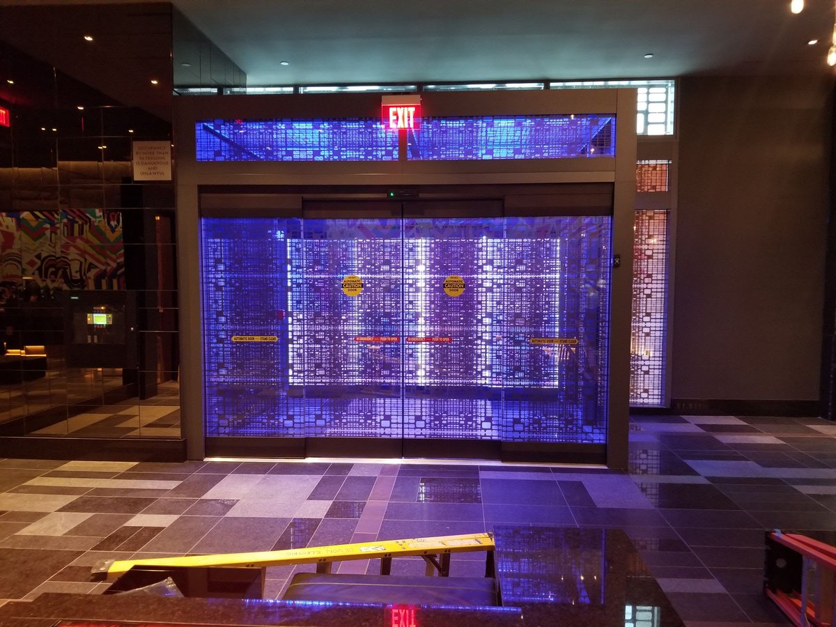 We excel at creating automatic solutions that shine for our clients — like this Automatic Bi-part CGL Glass slider installed at one of our Hospitality partners in Philadelphia. Let us help you with your custom door needs, too!