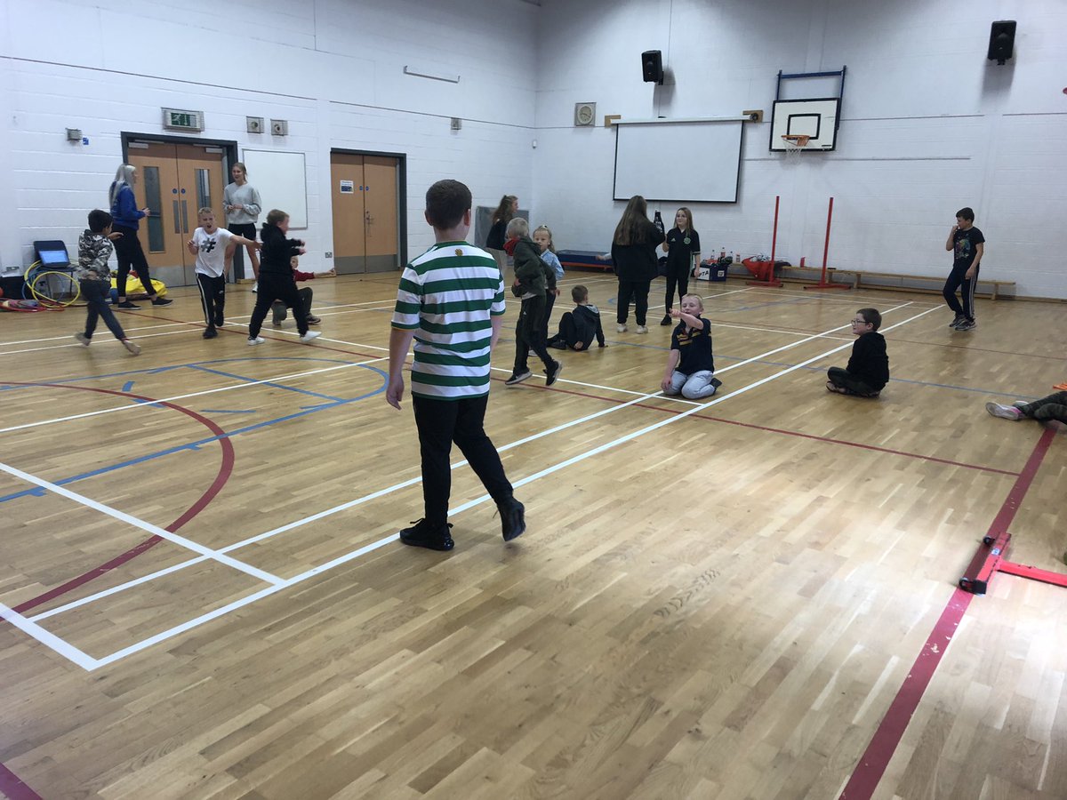 ActiveSchAngus's tweet photo. Excellent turn out for our ⭐️Strathmore Sports Stars October programme⭐️ @StrathmorePS ⚽️ 🏃🏼♀️ 🎾 More fun & games tomorrow with our super coaches Pippa & Demi (former pupil) @ForAcad @AngusCouncil #OctoberActivity #OurCommunity #ActiveForfar #FutureCoaches #ReturningPupils https://t.co/o9Tm5Fb437