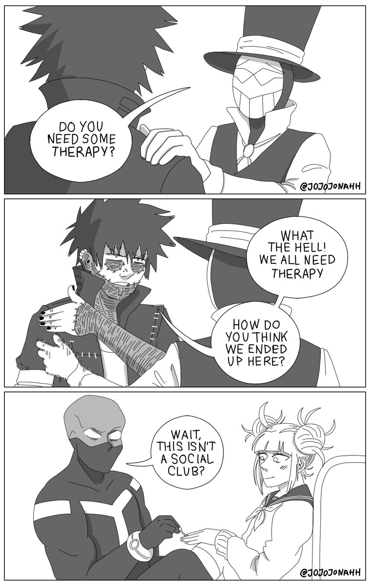 jojojonahh's tweet photo. everyone in the lov needs some therapy <3 
#dabi #mrcompress #twice #togahimiko #mhatwice #leagueofvillains #mha https://t.co/E5w4lcgBfM