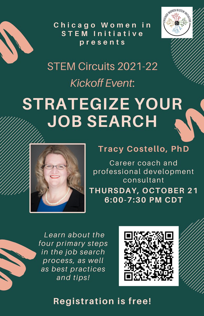 We're excited to invite everyone to our first #STEM Circuit of the year: Strategizing your #JobSearch! Dr. Costello (<a href="/coach4postdocs/">Dr Tracy Costello</a>) will walk us through tips and strategies to expand your job search toolbox.

Registration is free!
eventbrite.com/e/stem-circuit…

#WomenInSTEM #Chicago