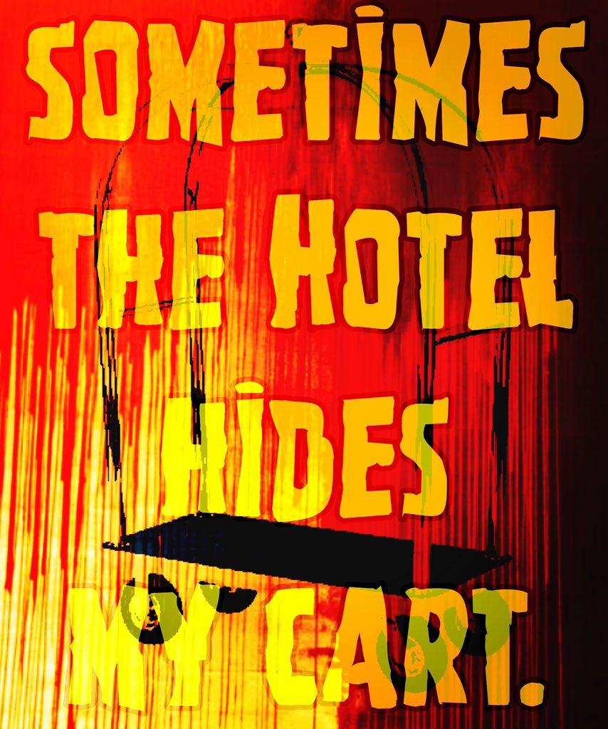 TheHotelPod's tweet photo. A friendly reminder: please return the luggage cart to the lobby when finished with it.
#thehotelpodcast 
#room47 
#perrysherwin
#nohugging https://t.co/7v4d7coN9b