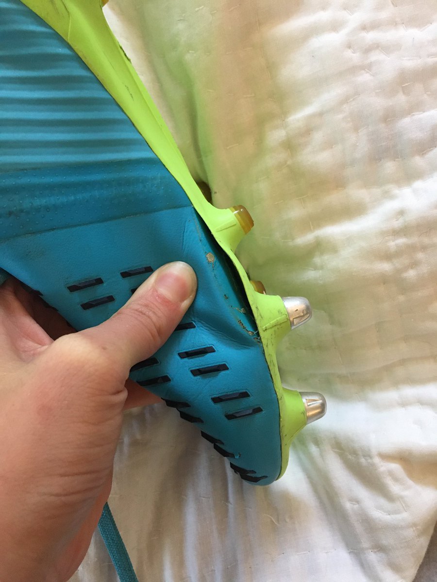 durman97's tweet photo. @adidasUK boots didn’t even last week 2 of the season before the sole came away 🙈 Solid two months wear, time to get the tape out 🥲 https://t.co/PZfZ6ksgMY