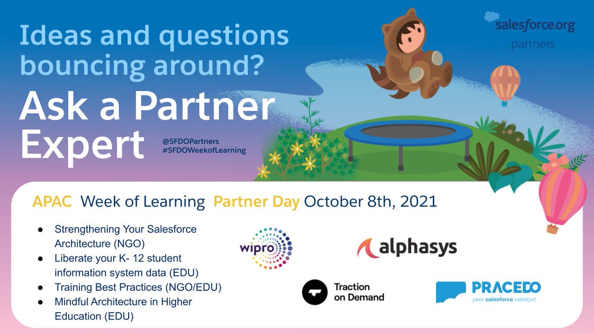 SalesforceOrgPartner (@sfdopartners) on Twitter photo Join our APAC <a href="/SFDOPartners/">SalesforceOrgPartner</a> for webinars about the Salesforce Architecture, K12 Student Information System, and how to host Salesforce training online on Partner Day! Register NOW! sfdc.co/PartnershareWOL Join our APAC <a href="/SFDOPartners/">SalesforceOrgPartner</a> for webinars about the Salesforce Architecture, K12 Student Information System, and how to host Salesforce training online on Partner Day! Register NOW! sfdc.co/PartnershareWOL