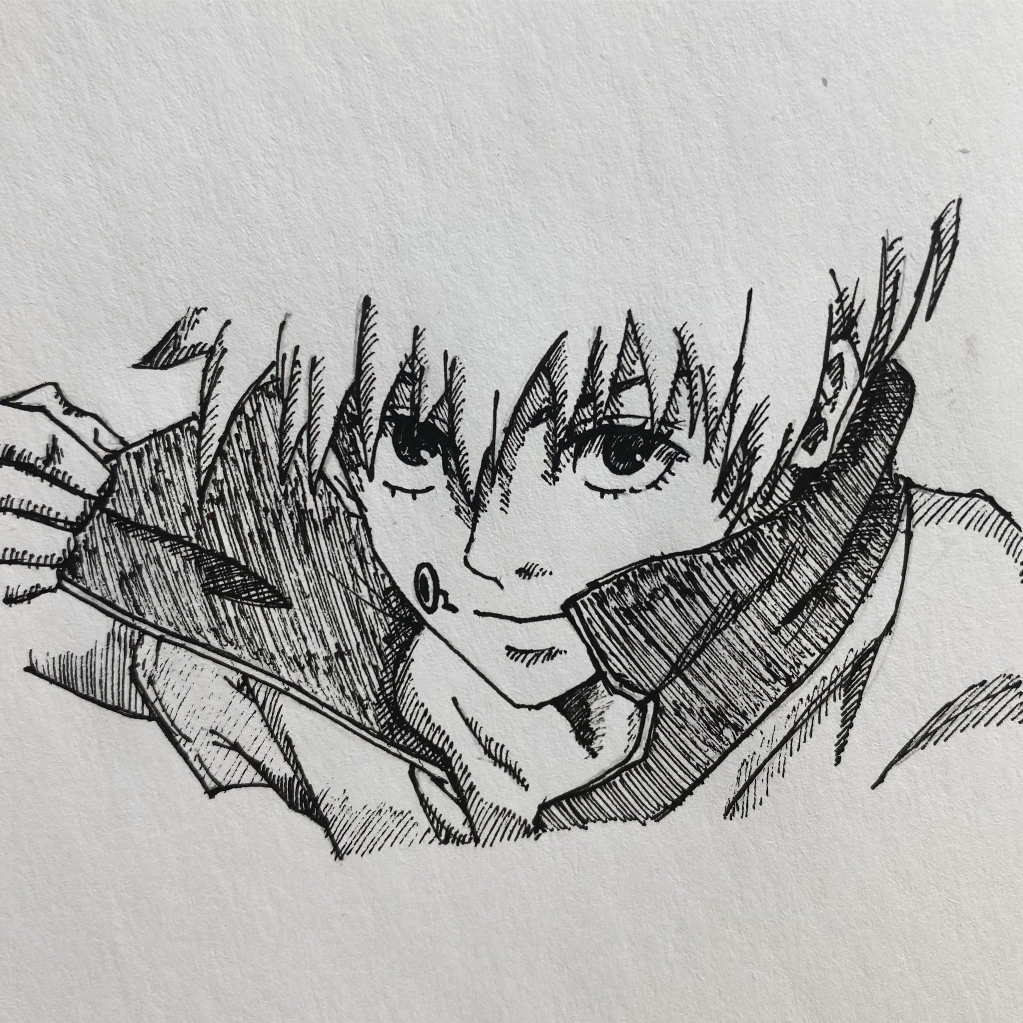 オリジナル 手描きアナログイラスト 色紙 - メルカリ
