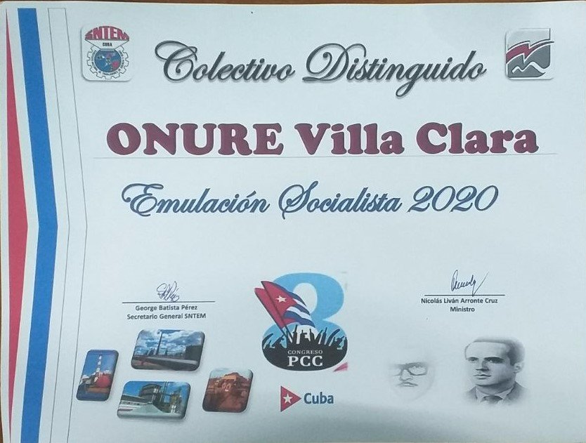 onurevc1's tweet photo. Por #3años #consecutivos, la @onurevc1 merecedora de la condición #ColectivoDistinguido. Este #2021 #VamosPorMas #trabajandoduro
#ConEnergia
#PorUnDesarrolloSostenible
#VenciendoLosLímitesDeLoPosible #ACubaPonleCorazón https://t.co/ea2iYumH6t