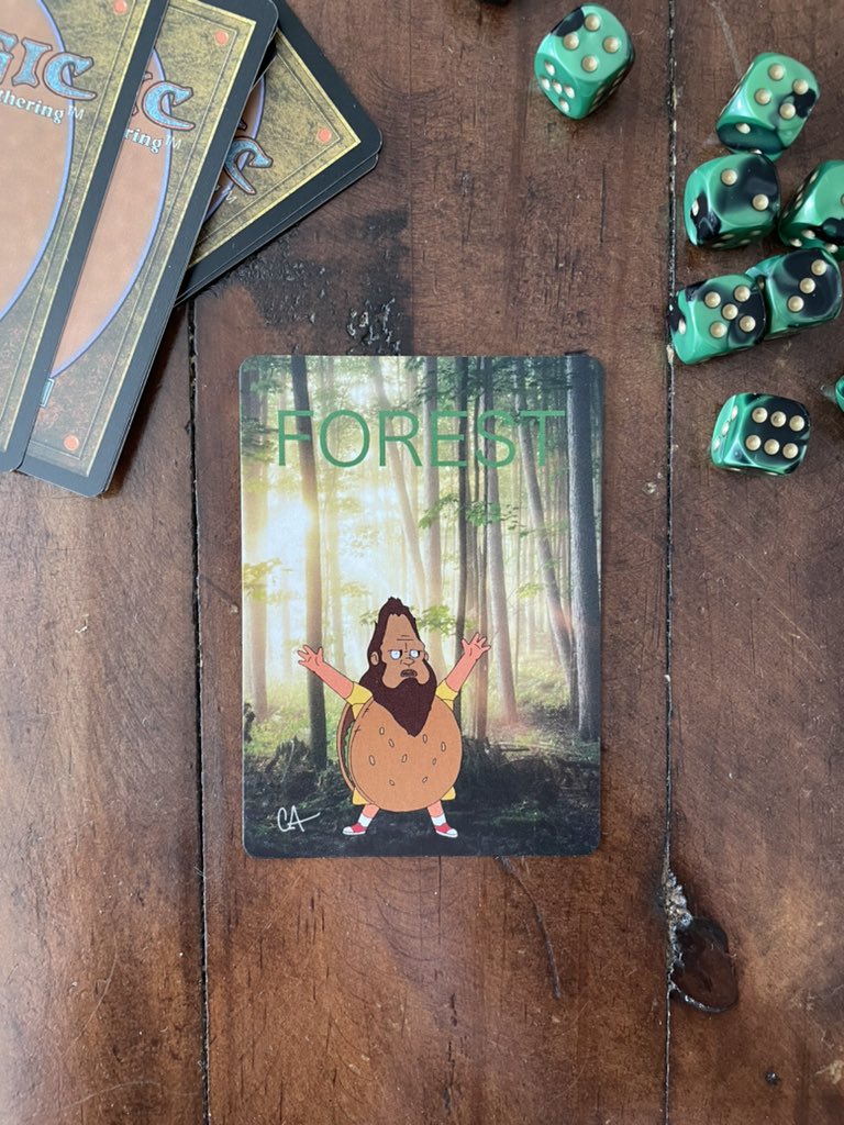 MtgVancity's tweet photo. I made some Bob’s Burgers Lands for Magic The Gathering! https://t.co/QscAx9kCmA.  #MagicTheGathering  #MTGMidnight #BobsBurgers #beefsquatch https://t.co/4MGud6ryUU