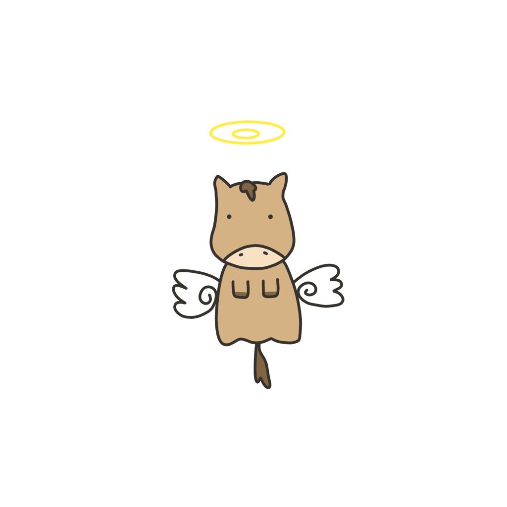 ひひぱか 今日は天使の日 天使のブラからきてるみたいですね ふわイラスト イラスト好きな人と繋がりたい 馬 うま 1日1絵 一日一絵 かわいいイラスト 天使の日 天使の羽 10月4日 エンジェル Horse Animal Sketch 天使 天使のブラ