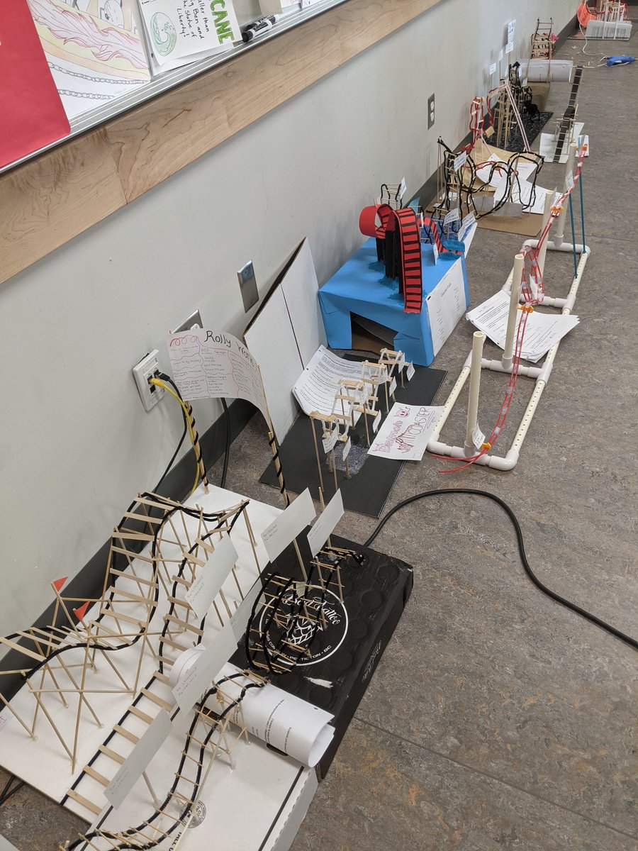 smilbradt's tweet photo. Roller coaster day for Science 10! @alphaSD41 #scied #projectbasedlearning https://t.co/vRFh0bU1UZ