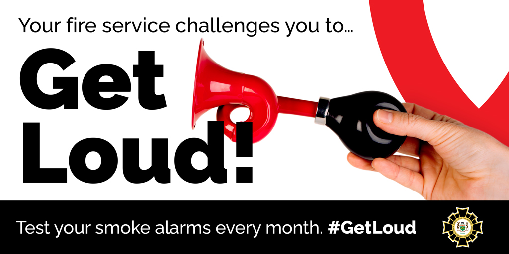 Test your smoke alarms every month!
#GetLoud #FirePreventionWeek