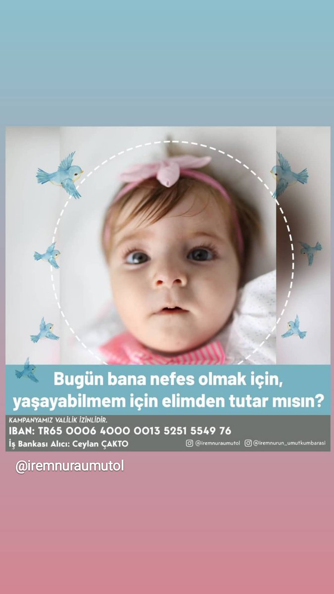 İrem Nur 10 aylık SMA tip 1 hastası bebek. İlacını bir an önce alabilmesi için sesinin duyulması lazım. Valilik izinli kampanyadır. Lütfen profildeki taplinke tıklayın 🙏 Instagram @iremnuraumutol #Instagram #WhatsApp #Instagramcoektue #Instagramcoektue #Covid_19 #coektue #deprem